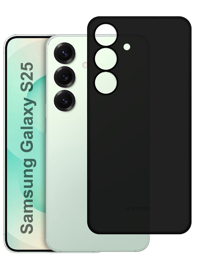 CATANES Case for Galaxy S25 Air Skin Case All Around Full Protection Ultra Slim 0.3mm Thickness 4g Feather Weight - Black - Image 1