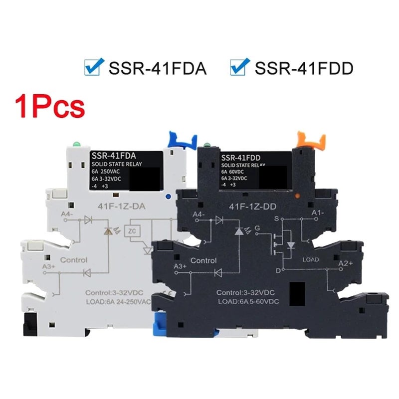 SSR 41FDA مرحل الحالة الصلبة وحدة سكة DIN 6A مرحل غير تلامسي مع مؤشر LED - Image 3