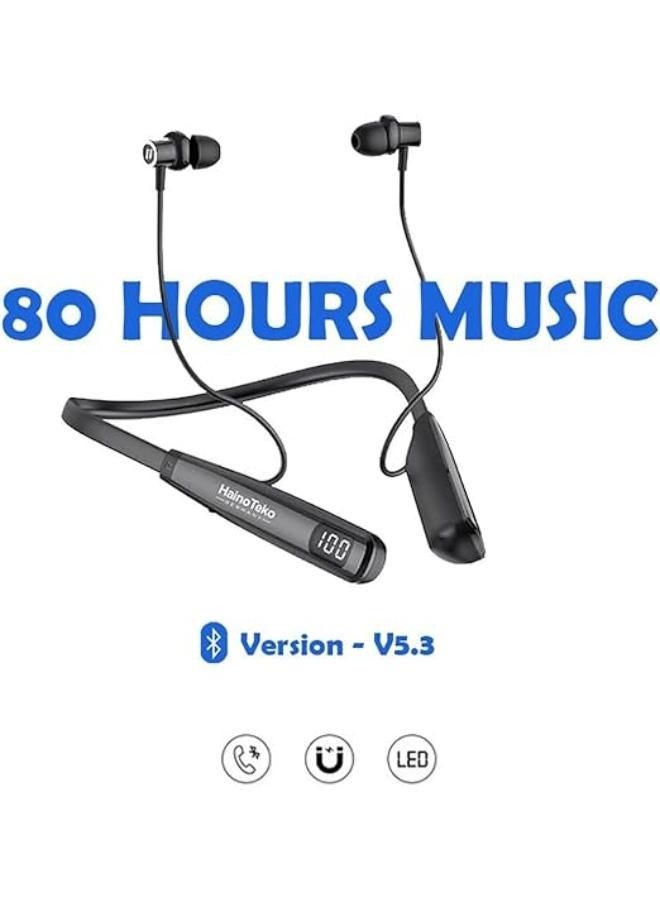 HainoTeko Haino Teko HN 80 Bluetooth Wireless Neckband Earphone with Mic and Super Bass Sound - Image 4