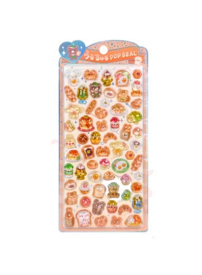 Flash Hot Shimmer Stickers 3d Relief Stickers Solid Children's Cartoon Animal Crystal Phone Case Decorations - Image 1