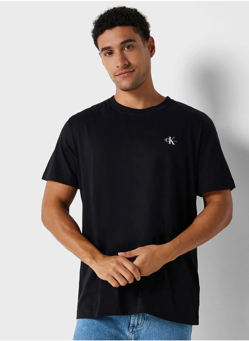 Calvin Klein Jeans 2 Pack Monogram Crew Neck T-Shirt