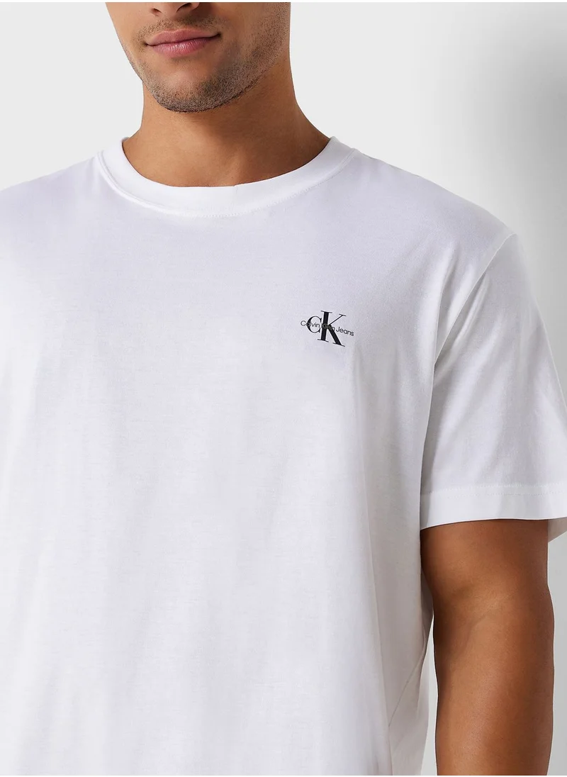 Calvin Klein Jeans 2 Pack Monogram Crew Neck T-Shirt