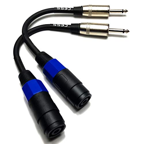 CNCESS CESS-005 Speakon Female Connector To 1/4" Male TS Speaker Cable - Speak-on Jack To 1/4 TS Plug - 2 Pack - Image 5