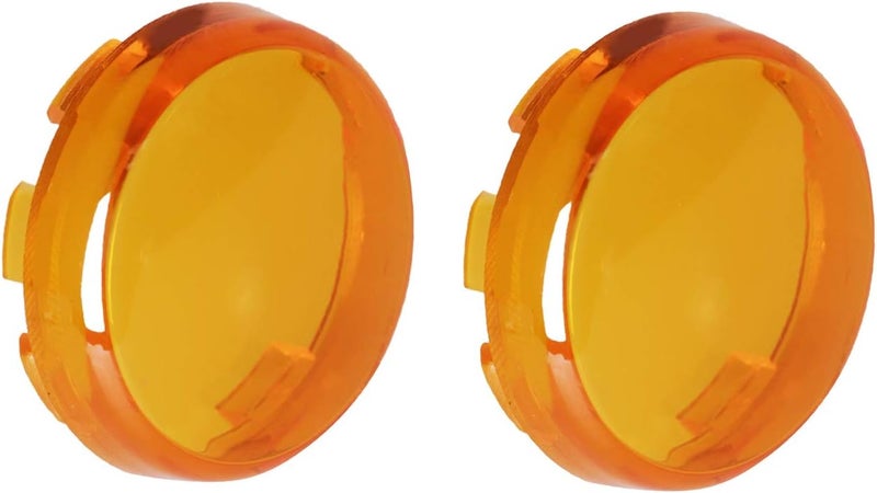 NTHREEAUTO Bullet Turn Signal Light Lens Amber Cover Compatible with Harley Dyna Street Glide Road King - Image 1