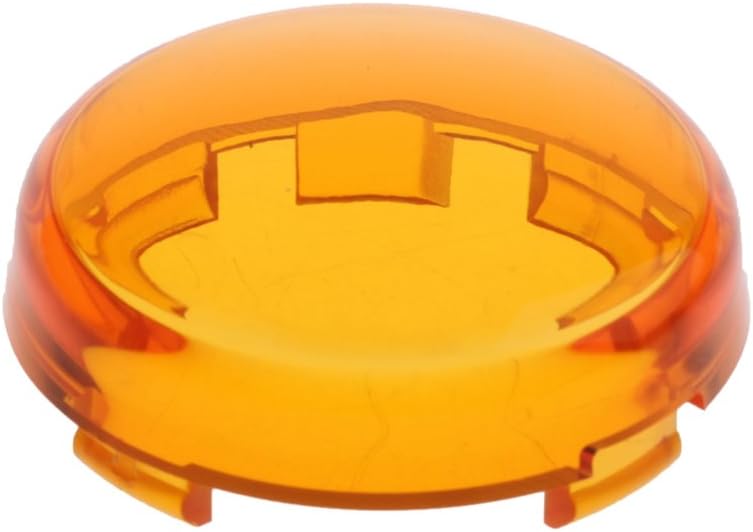 NTHREEAUTO Bullet Turn Signal Light Lens Amber Cover Compatible with Harley Dyna Street Glide Road King - Image 2