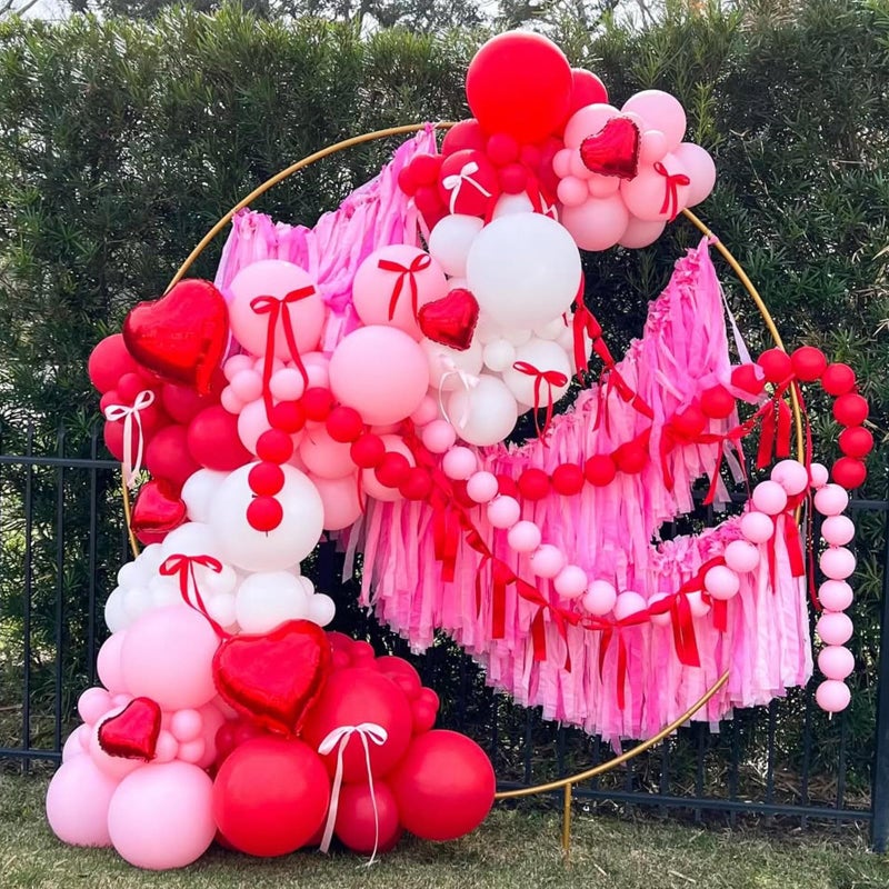 Ymsz Red And Pink Balloons Arch Kit  Valentines Balloons Arch 134Pcs Pink And Red Balloon For Birthday  Valentines  Anniversary Party Decorations - Image 5
