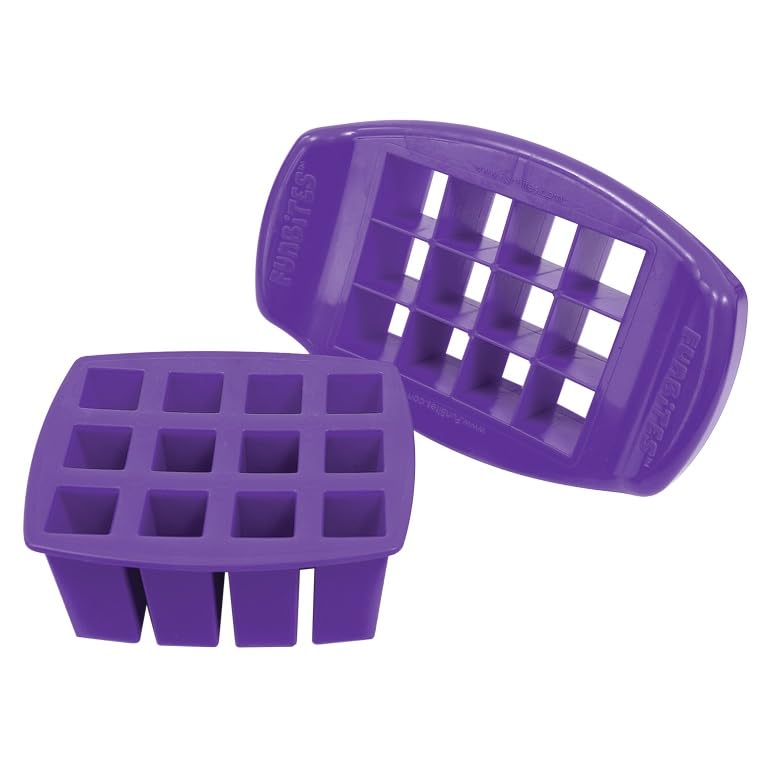FunBites Food Cutter Purple Squares, Sandwich Cutter for Kids, Bento Lunch Box Accessory Cuts Food into Bite-Size Shapes, Great for picky eaters. - Image 4