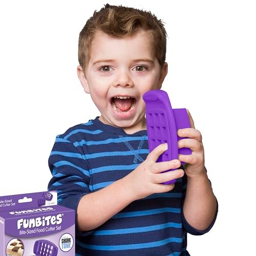 FunBites Food Cutter Purple Squares, Sandwich Cutter for Kids, Bento Lunch Box Accessory Cuts Food into Bite-Size Shapes, Great for picky eaters. - Image 5