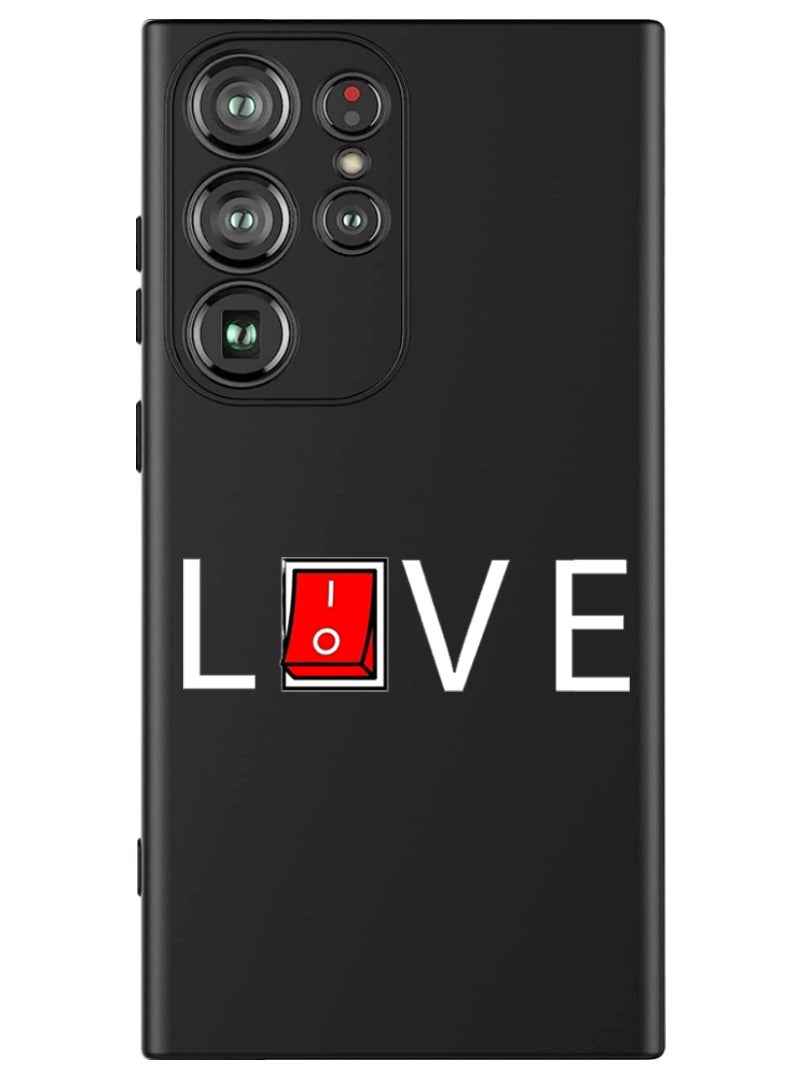 Theodor Protective Slim Fit Case Liquid Silicone Cover with Full Body Protection Anti-Scratch Shockproof Case For Samsung Galaxy S24 Ultra (Black) - Live - Image 1