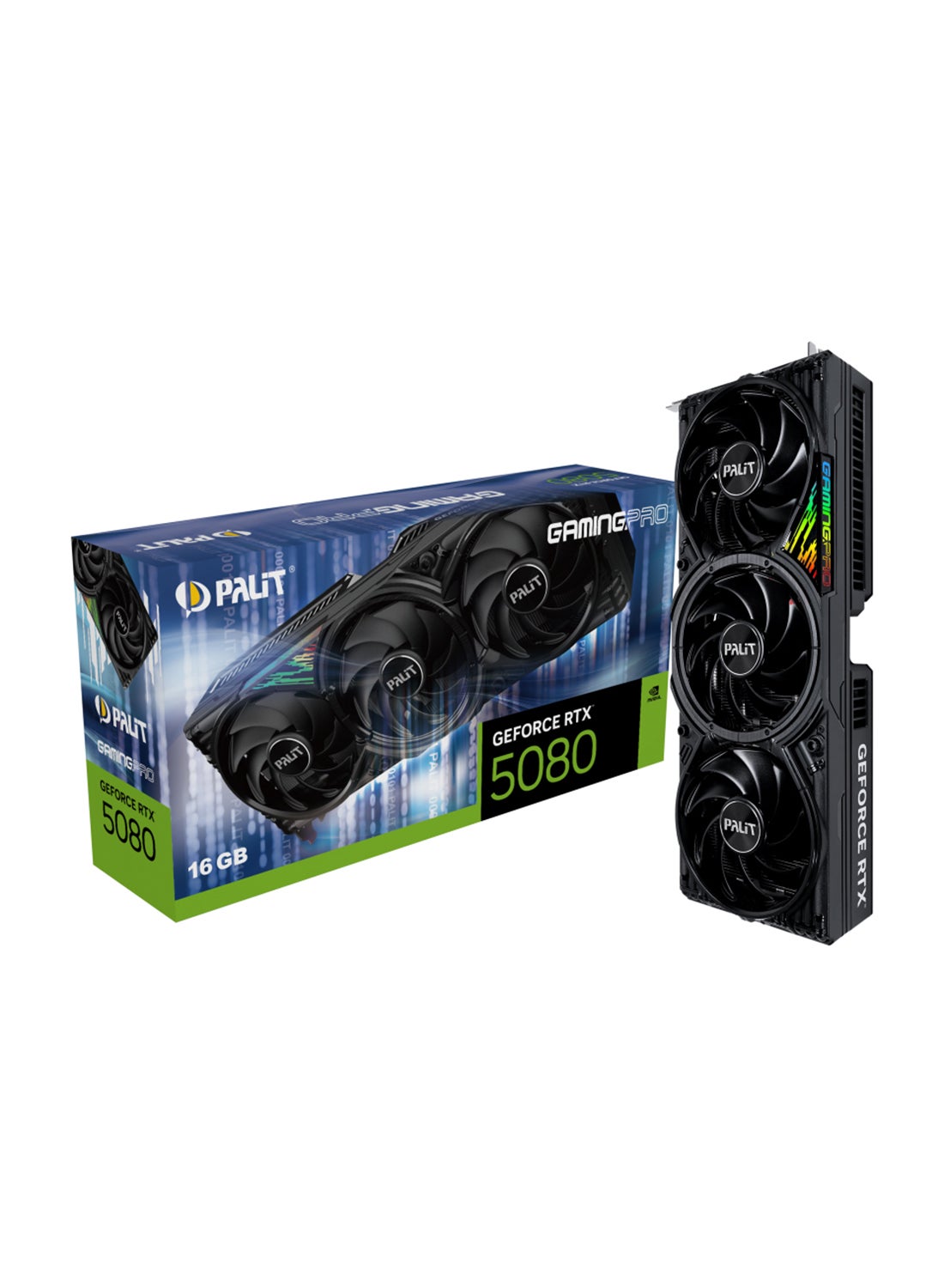 GeForce RTX™ 5080 GamingPro 16GB GDDR7 Graphics Card, 10752 CUDA Cores, 2617 MHz Boost Clock, PCI-E 5.0, Dual BIOS, ARGB Sync, Advanced Cooling with TurboFan 4.0 & Composite Heat Pipes, 4K/8K Support, AV1 Encode/Decode, NVIDIA DLSS 4, Ray Tracing, G-SYNC, VR Ready Black