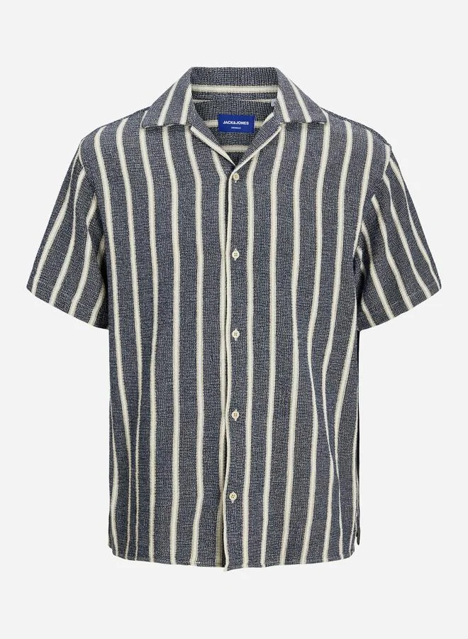 جاك اند جونز Jack & Jones Striped Resort Collar Regular Fit Shirt