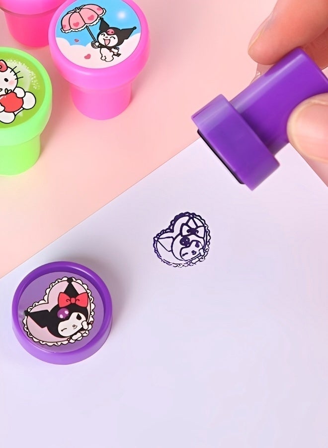 Sanrio 12 Pieces Sanrio Character Stamps for Kids Self-Ink Washable Stampers Toys for Children Crafts Party Favor School Prizes Birthday Gift Learn Props - Image 3