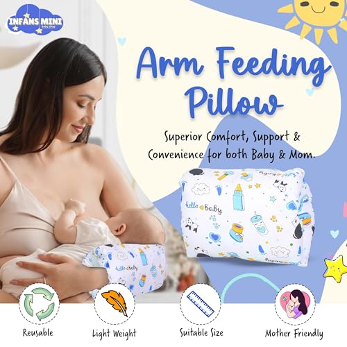 Infans Mini Nursing Arm Pillow, Breast Feeding Pillows for Mother, Bottle Feeding Pillows for Babies Suitable for Travel (Panda Pink) - Image 2