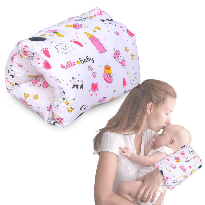 Infans Mini Nursing Arm Pillow, Breast Feeding Pillows for Mother, Bottle Feeding Pillows for Babies Suitable for Travel (Panda Pink) - Image 5