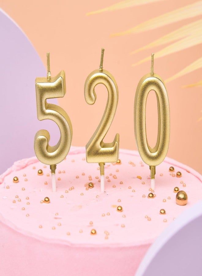 PHD CAKE 10-Pieces Champagne Numeral Birthday Candles, Cake Numeral Candles Number 0-9 Glitter Cake Topper Decoration for Birthday,Wedding Anniversary,Party Celebration - Image 2