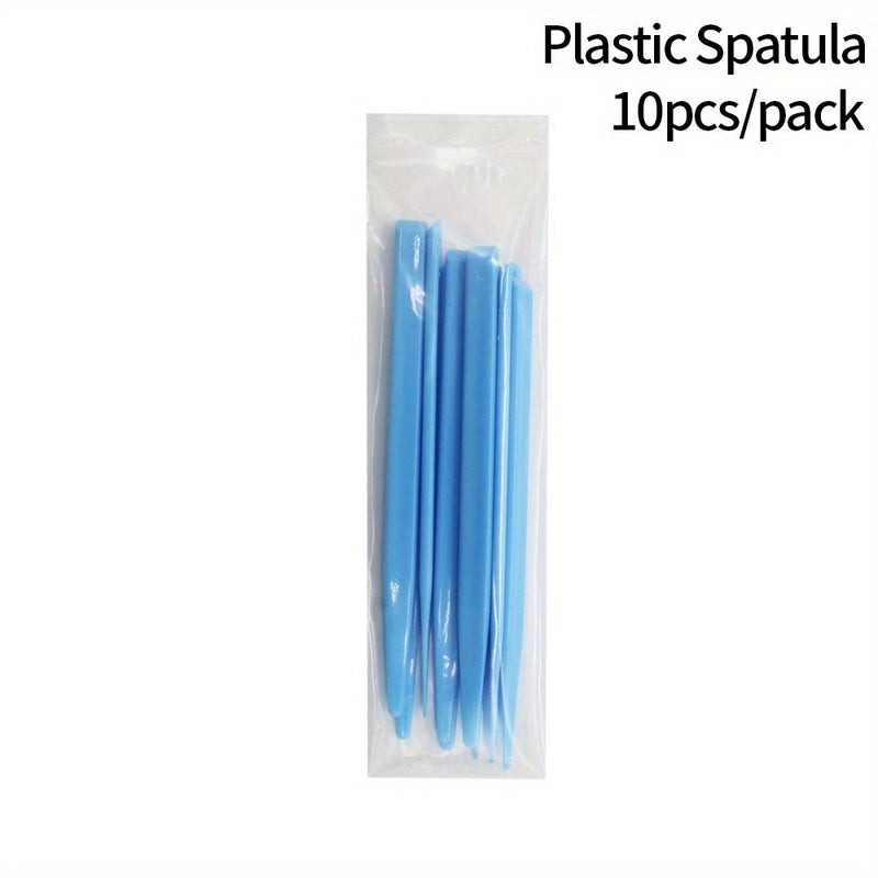 10 Pcs Pack Plastic Mixing Spatulas Disposable Oral Care Tools - Image 3