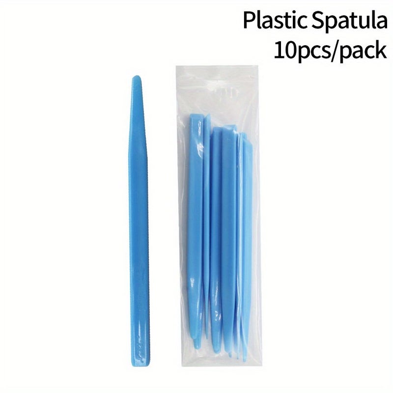 10 Pcs Pack Plastic Mixing Spatulas Disposable Oral Care Tools - Image 1