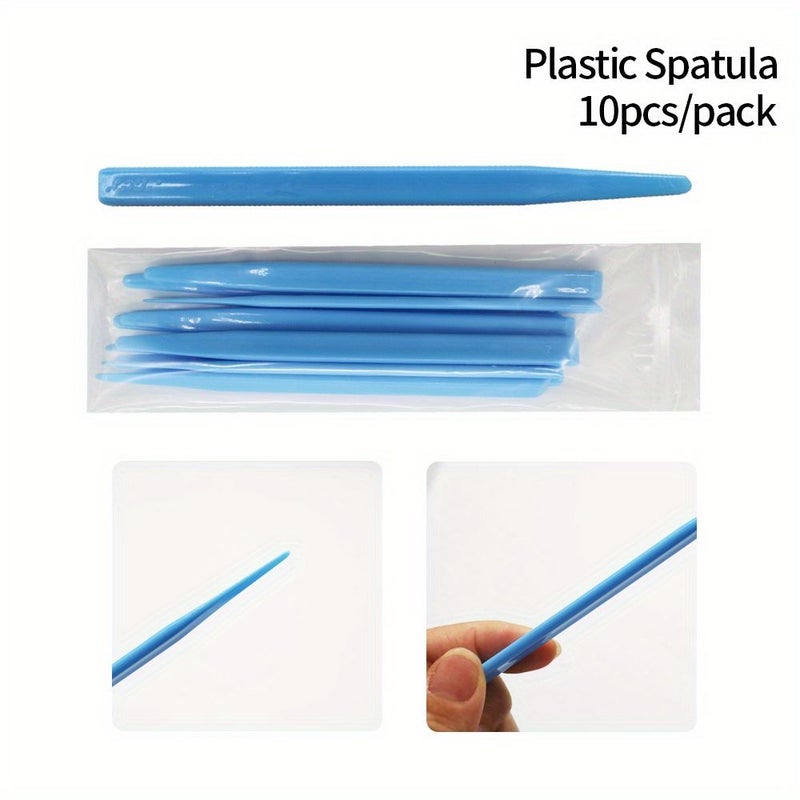 10 Pcs Pack Plastic Mixing Spatulas Disposable Oral Care Tools - Image 5