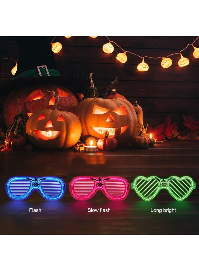 Bukela 3 Pcs LED Glasses,Glow in the Dark,3 Light Modes,Reusable for Kids & Adults Parties - Image 2