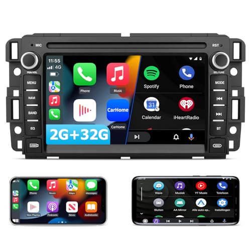 Android 13 Car Radio Stereo for GMC Sierra Yukon Chevrolet Buick Chevy Silverado7 Inch Touch Screen Navigation Stereo with Bluetooth WiFi SWC Support Apple CarPlay Android Auto