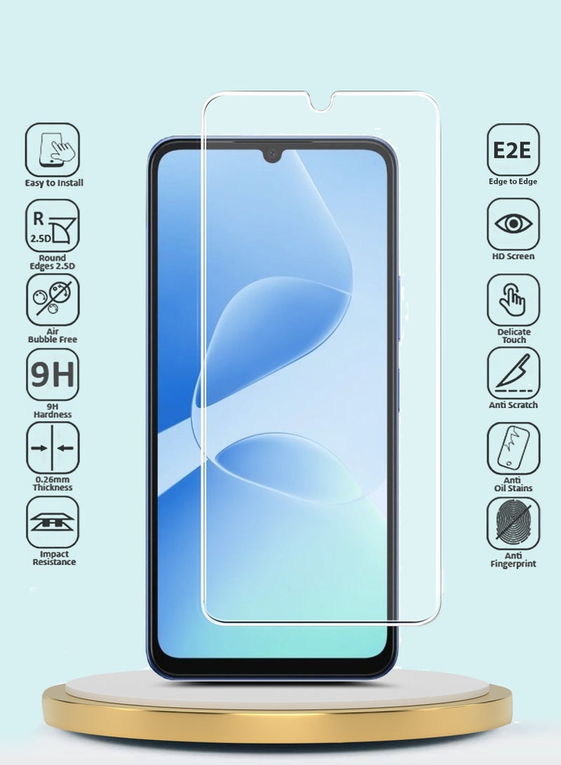 GMAX Infinix Hot 60i 5G 2025 GMAX Premium Series Curved Edges 9H 2.5D Tempered Glass Screen Protector - Clear - Image 2