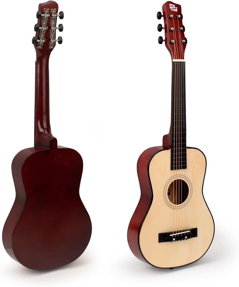 CB SKY 30" Wooden Acoustic Guitar for Kids/Boys/Girls/Beginners/Guitar for age 3-5 5-9 Natural - Image 2