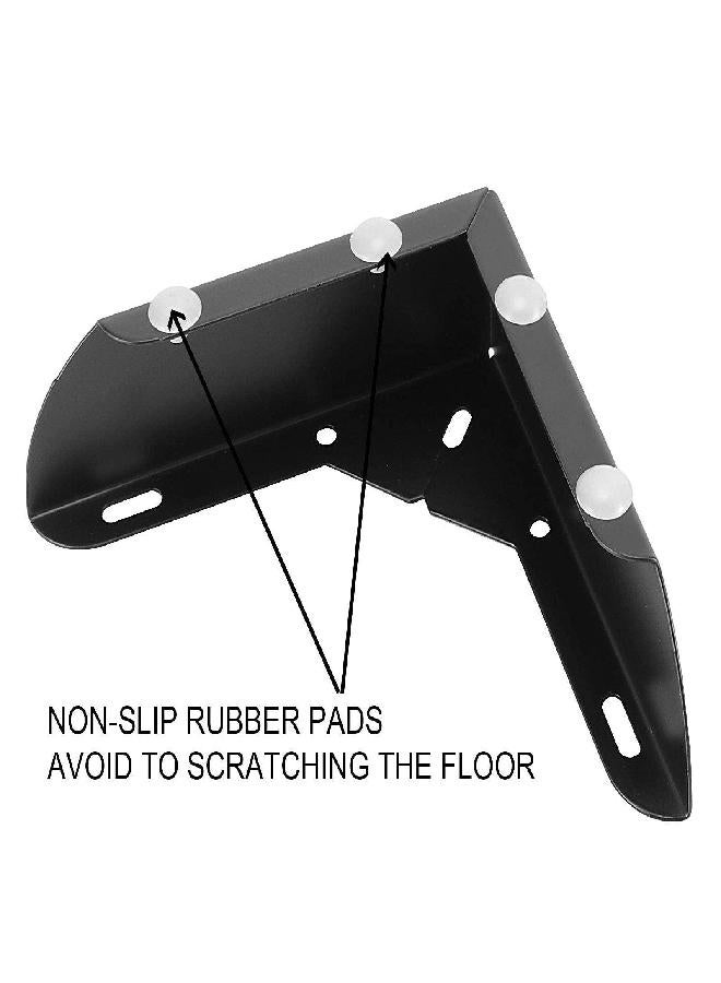 ZOENHOU ZOENHOU 8 PCS 2 Inch Heavy Duty Metal Sofa Legs, Black Minimalist Design Furniture Feet with Screws, Furniture Legs for TV Cabinet Couch Cupboard Replacement Parts  - Image 1