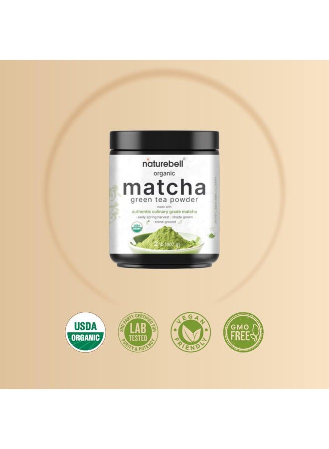 NatureBell Organic Matcha Green Tea Powder, 2 Pounds | Unsweetened with Zero Sugar, Culinary Grade, Potent Early Harvest, Fine Stone Ground – Vegan, All Purpose, Great for Matcha Latte - Image 3