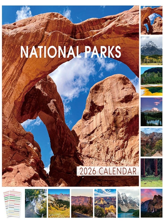 SKYDUE 2026 Wall Calendar 12" x 12", 14-Month Calendar National Parks - Image 1
