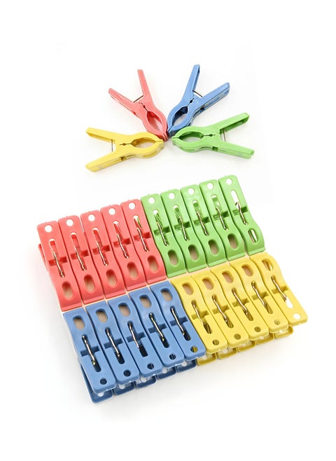 Non Slip Large Strong Grip Clothes Multi-Purpose 40 Pieces Cloth Clip - Hanger Clips