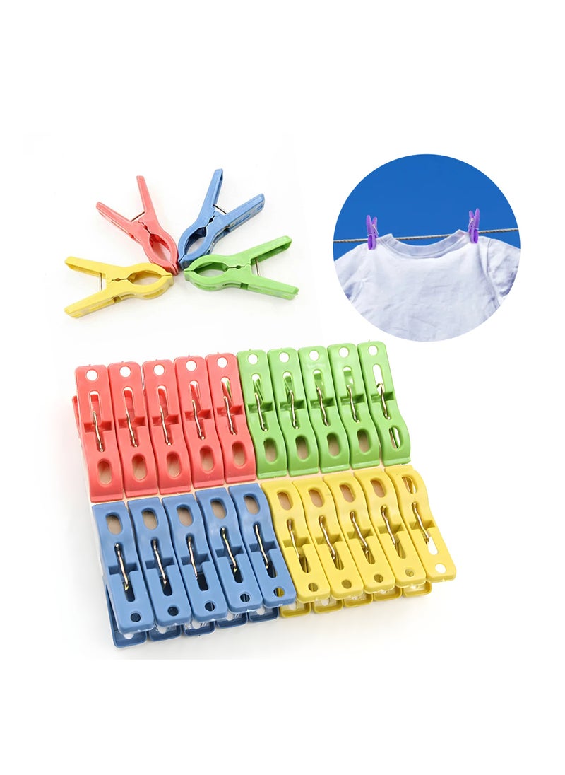 Generic - Non Slip Large Strong Grip Clothes Multi-Purpose 40 Pieces Cloth Clip - Hanger Clips - Image 1