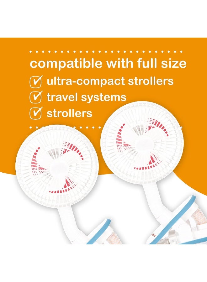 Diono Stroller Fans, Pack of 2 Clip On Baby Safe Stroller Fans - Image 5