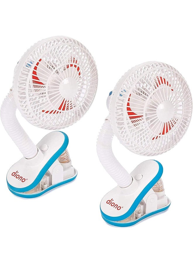 Diono Stroller Fans, Pack of 2 Clip On Baby Safe Stroller Fans - Image 1