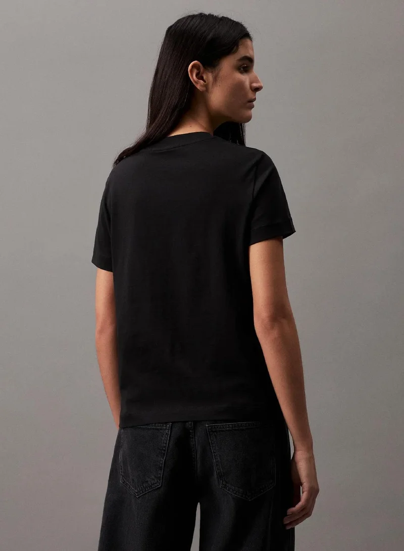 Calvin Klein Ck Black Monogram T-Shirt for Women | Best Price UAE