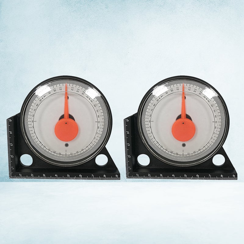 2Pcs High Precision Pointer Type Inclinometer Inclination Box Goniometer Angle Meter for Tile Fixing - Image 5