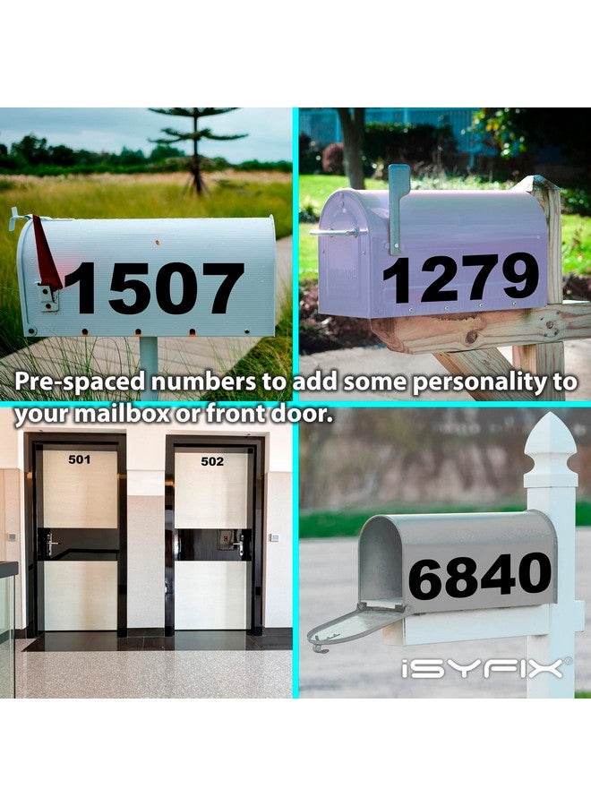 iSYFIX iSYFIX Black Vinyl Number 1 (One) Stickers - 6 Pack 6 inch Self Adhesive - Decal Die Cut & Pre-Spaced for Mailbox, Signs, Window, Door, Cars, Trucks, Home, Business, Address Number, Indoor & Outdoor  - Image 2