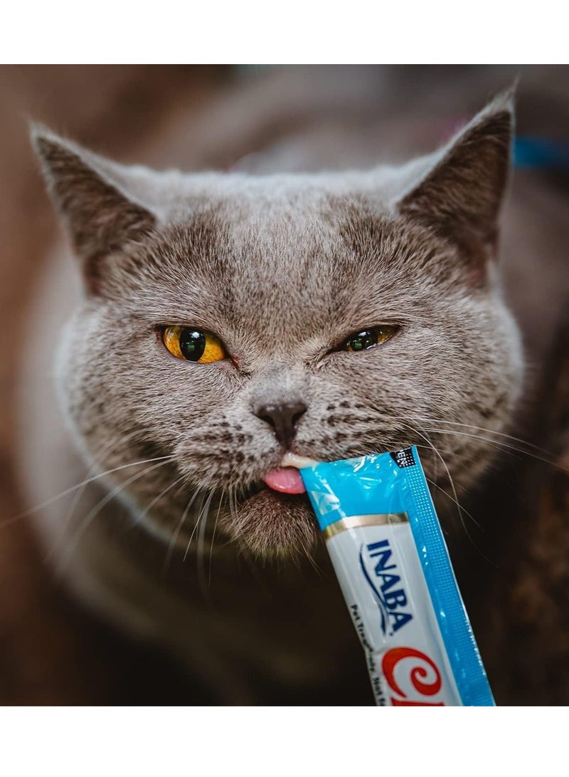 INABA Cat Creamy Adult Treat Tuna With Seafood Mix Variety Flavosr 20x14g - Image 5