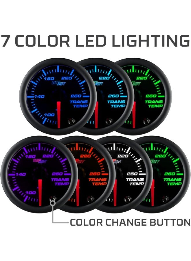 GlowShift Black 7 Color Transmission Temperature Gauge - Image 4
