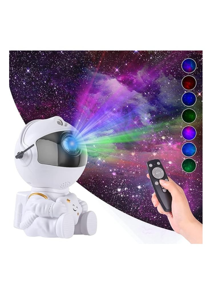 Cool Baby COOLBABY Galaxy Projector Starry Sky Projector Galaxy Lamp Children's Bedroom Ceiling Playroom Decorative Night Light Mini Cute with Remote Control Sky Nebula Aurora Lamp (White)  - Image 1