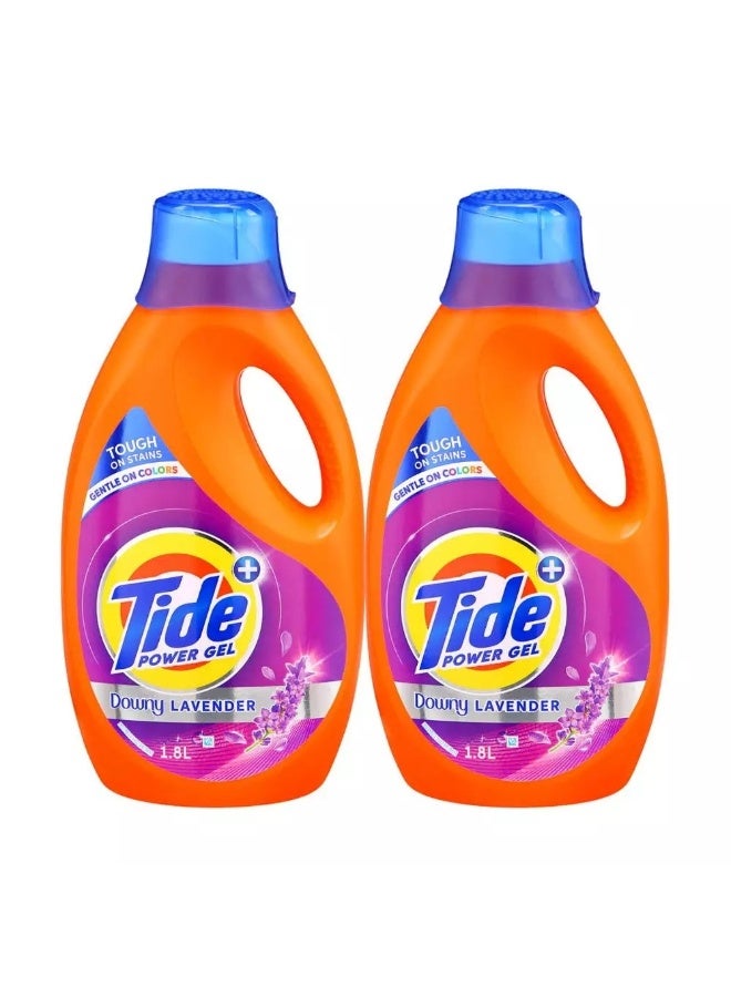 Tide Liquid Laundry Detergent Power Gel With Downy Lavender Fragrance- 2X1.8ltr