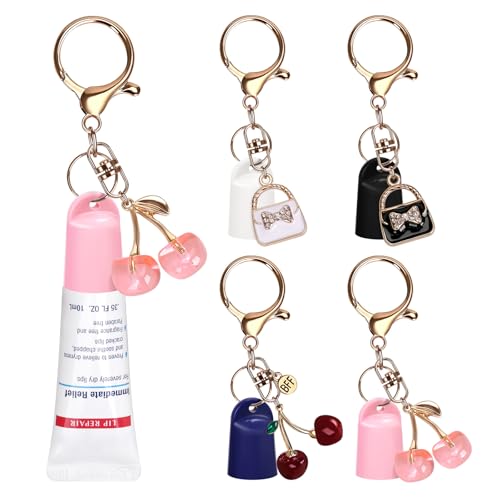 Rolitwils 4 Pcs Keychain Holder for Aquaphor & Mario Badescu Lip Balm - Polypropylene Cap Accessory - Fit Lip Balm Keychain - Image 1