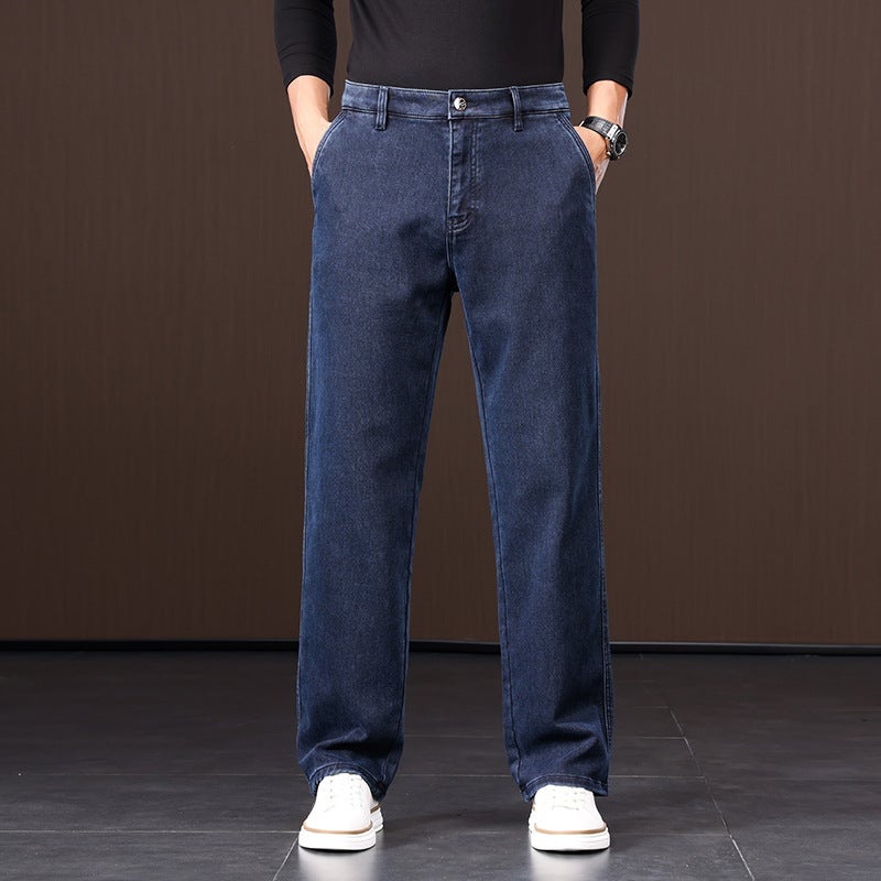 2024 Thick Men'S Straight Loose Jeans For Tmall Jingdong Shake Tone Major Platforms - Image 1