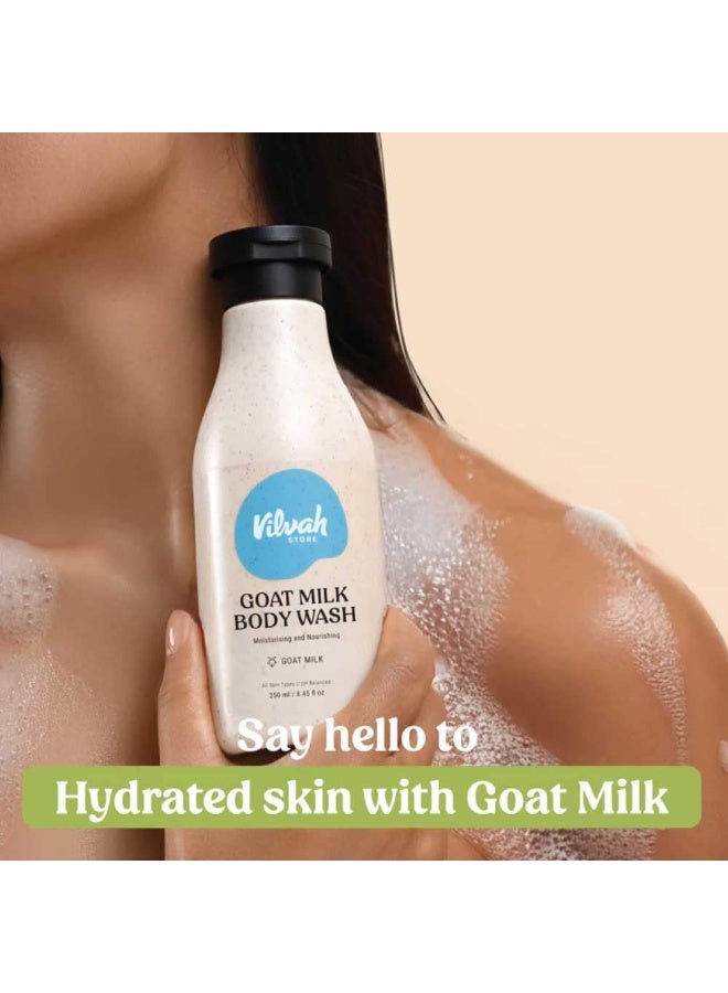 Vilvah Store Goat Milk Body Wash, 250ml - Image 3