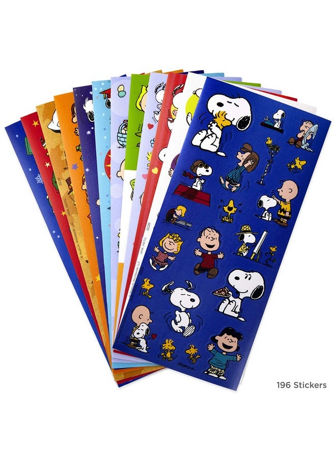 Hallmark - Peanuts Stickers For Kids (Pack Of 237 Stickers 12 Sheetsall Occasion Halloween Valentines Day Holiday) - Image 1
