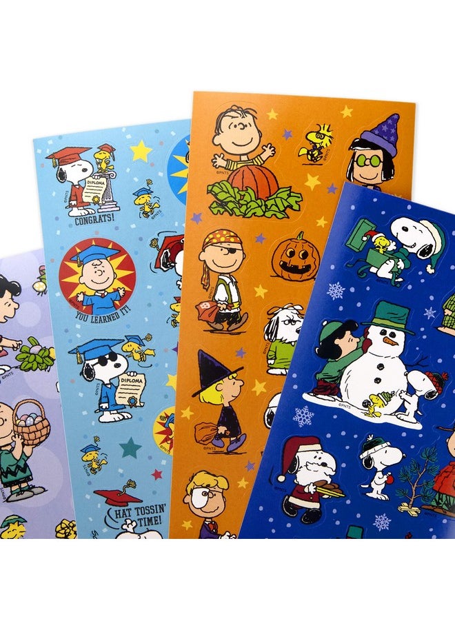 Hallmark - Peanuts Stickers For Kids (Pack Of 237 Stickers 12 Sheetsall Occasion Halloween Valentines Day Holiday) - Image 1