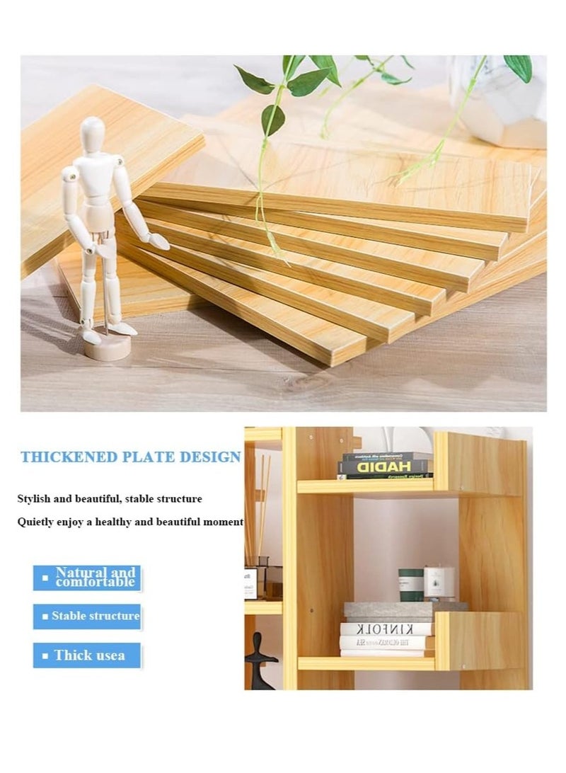 XiuWoo 10-Tier High-Capacity Free-Standing Wood Bookcase and Bookshelf Organizer, Home Office Storage Rack, Home Display Rack - Image 2