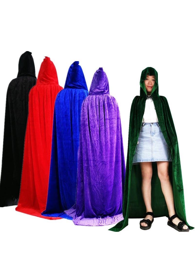 Velvet Cloak Costume for Kids Adults Purple