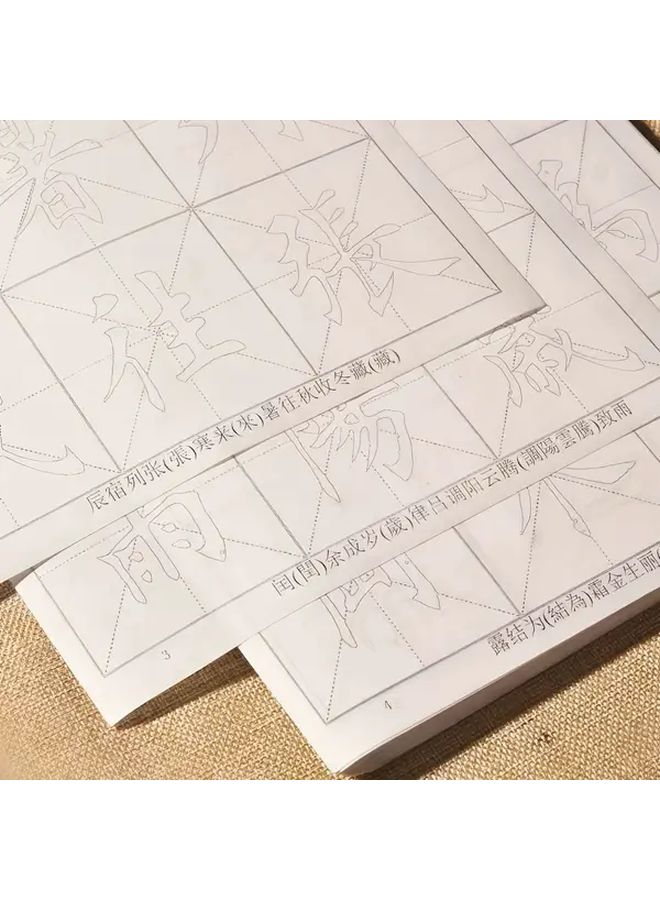 Ouyang Xun Thousand Character Classic Calligraphy Practice Set With 84 Sheets Rice Paper - Image 5