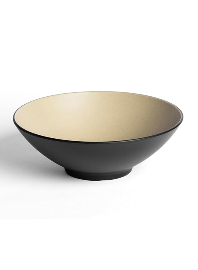 Master Gold 6 Piece Premium Melamine "Bowl" Perfect for Serving Soup, Soup, Noodles & Rice | Durable Shatterproof, Dishwasher & Microwave Safe | Serving Bowl (Beige | Black, 18cm)  - Image 3