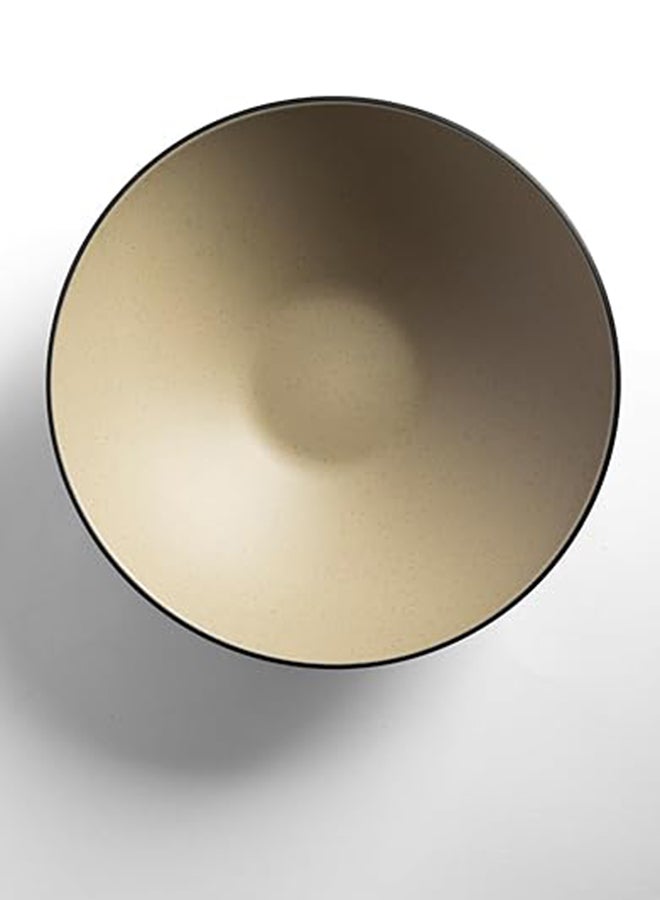 Master Gold 6 Piece Premium Melamine "Bowl" Perfect for Serving Soup, Soup, Noodles & Rice | Durable Shatterproof, Dishwasher & Microwave Safe | Serving Bowl (Beige | Black, 18cm)  - Image 2